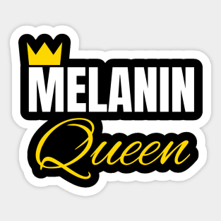 Melanin Queen, Black History, African American, for Black Women Sticker